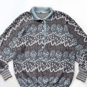 Vintage Wool Blend Ski Sweater